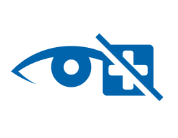 Icon - Auge mit Durchgestrichenem Kreuz - Keine anderen Augenkrankheiten