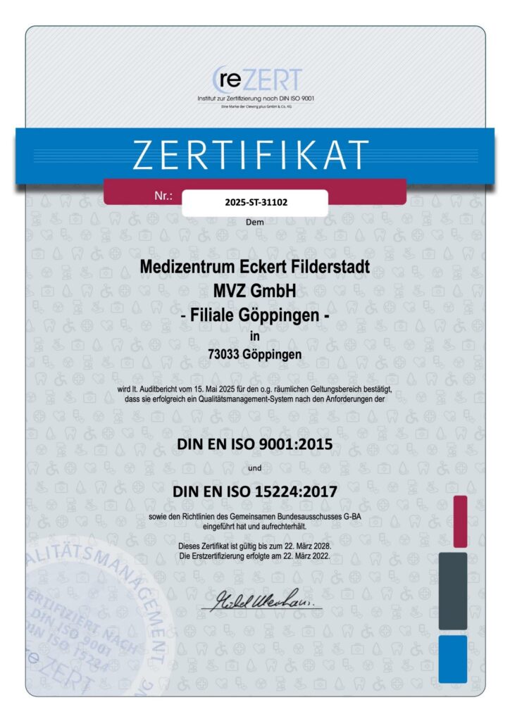 Zertifikat Göppingen