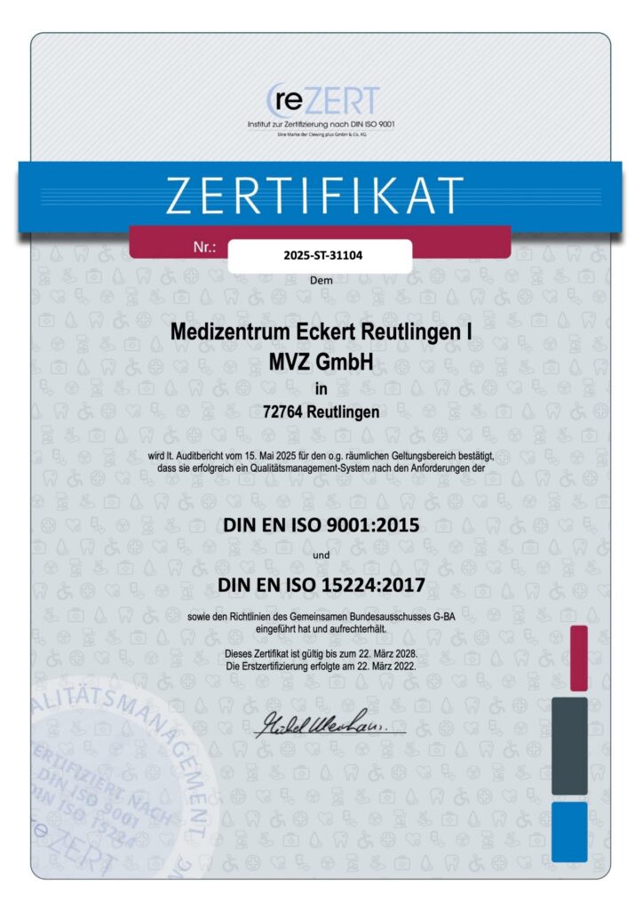 Zertifikat Reutlingen I