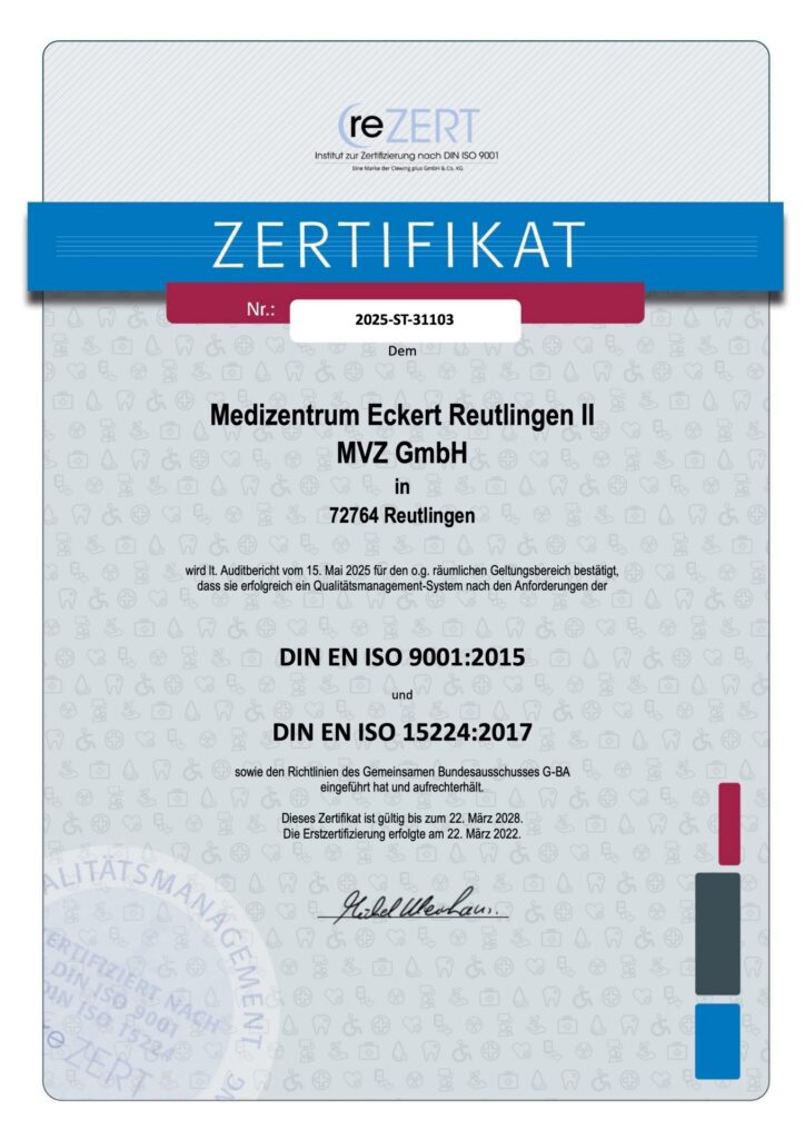 Zertifikat Reutlingen II