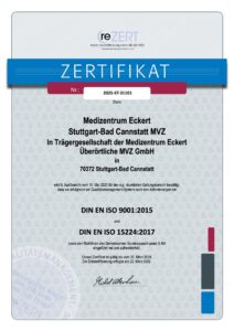 Zertifikat Stuttgart Bad-Cannstatt