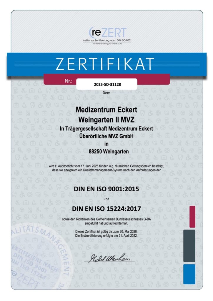 Zertifikat Weingarten